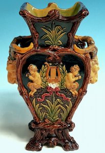 Majolika Vase Böhmen