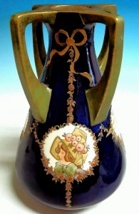 Vierhenkel Jugendstilvase Amphora Austria